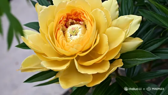 品种牡丹：1、姚黄：黄色皇冠型，古代称花王 by Hailuo AI Video Generator