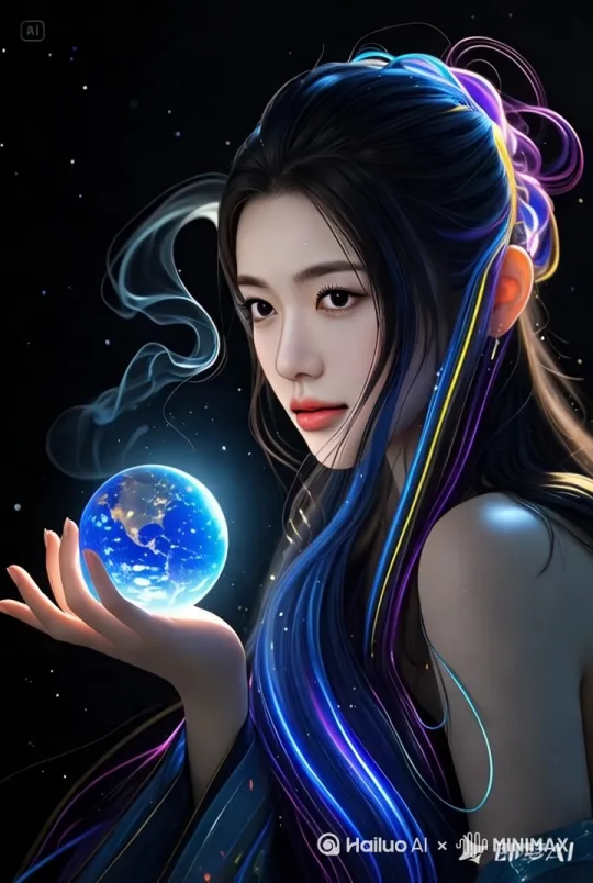 [左移,右摇,跟随]真人，逼真，转身正脸"侧面对镜头的长发美女缓缓转身，头发自然飘动。面部逐渐转向镜头，眼神聚焦前方，发丝在微风中轻微扬起 by Hailuo AI Video Generator