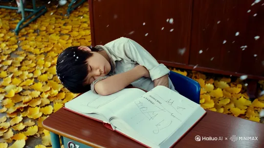 《时光漫卷的情书》
 
第一章 初雪的公开课
 
2015年12月，江城一中的银杏叶刚落尽，初雪就裹着寒风扑进教室。顾淮趴在课桌上打盹，校服领口露出漂亮的锁骨线条，直到英语课本被人轻轻叩了叩。
 
"顾同学，这道题你来回答。"
 
少女音色里带着薄荷般的清凉，他抬头撞进一双琥珀色的眼睛。新来的英语老师苏晚正站在讲台前，米白色大衣衬得肤色如雪，卷发尾还沾着未化的雪花。
 
教室里响起压抑的抽气声。谁都知道高二七班是出了名的刺头班，上周刚气走了代课老师，此刻正等着看新人笑话。顾淮慢悠悠站起来，校服袖口滑到肘弯，露出小臂上若隐若现的肌肉线条："老师，这题我不会。"
 
他故意拖长尾音，尾音里带着少年人特有的散漫。苏晚却突然笑了，指尖在黑板上画出漂亮的语法结构："不会没关系，放学后留十分钟，我教你。"
 
那天的夕阳把教室染成蜂蜜色，顾淮趴在课桌上学音标，看苏晚的睫毛在眼下投出蝶翼般的阴影。她的围巾上有雪松的香气，钢笔在笔记本上沙沙作响："舌尖要抵住上齿龈，像这样——"
 
"老师，你头发上有粉笔灰。"他忽然伸手，指尖掠过她耳后碎发。苏晚猛地后退半步，粉笔盒"啪嗒"掉在地上，脸红得比窗外的灯笼还要鲜艳。
 
第二章 藏在错题本里的秘密
 
圣诞晚会那天，礼堂的彩灯在雪光里流转。顾淮作为学生会主席主持节目，却在后台看见苏晚穿着红色连衣裙，正对着镜子系项链。
 
"老师，我帮你。"他的手指比灯光更暖，触到她后颈时，感觉到细微的颤抖。项链扣好的瞬间，苏晚转身撞进他怀里，少年人身上的松木香水混着雪气，让她想起大学时在图书馆遇见的白衬衫少年。
 
晚会结束后，雪下得更大了。顾淮把苏晚的围巾又紧了紧："我送你回家。"自行车碾过雪地的声音里，他忽然说："老师，你笑起来像我见过的一颗星星。"
 
错题本里夹着的银杏叶标本，不知何时被换成了情书。苏晚看着钢笔字在台灯下泛着微光："你是我所有语法里，唯一不需要翻译的心动。"
 
他们开始在晚自习后偷偷约会。天台的风带着寒意，顾淮却总能变出温热的奶茶；图书馆的角落永远留着最新的英文诗集，扉页上有他画的小月亮；甚至在她的教师办公室，抽屉里会突然出现包装精致的润喉糖，附上便利贴："今天读课文时声音哑了，笨蛋老师。"
 
直到情人节那天，顾淮把她堵在储物间。少年的气息带着薄荷糖的清甜，指尖捏住她的手腕按在木门上："苏晚，我喜欢你。"
 
她本该推开他的。可当他的唇轻轻碰上来时，所有的理智都化作了储物间里摇晃的光影。雪光从气窗照进来，映得少年睫毛上的水珠像碎钻，而她听见自己说："顾淮，我们只能到你毕业为止。"
 
第三章 未拆封的录取通知书
 
高考前的最后一次模拟考，顾淮的课桌抽屉里出现了匿名举报信。照片上是他替苏晚撑伞的背影，配文"师生不伦"。
 
那天傍晚，办公室里飘着茉莉花香。苏晚看着他红着眼眶砸烂花瓶："他们说你保送清华的名额会被取消，说要闹到教育局——"
 
"所以你就打算一声不吭地辞职？"顾淮抓住她的手腕，看见办公桌上摆着已经签好字的辞职信，"我可以解释，我们可以一起面对——"
 
"面对什么？"苏晚突然提高声音，却在看见他受伤的眼神时软了下来，"淮淮，你才十八岁，你的未来不该被这种流言毁掉。"
 
她第一次叫他的小名，像母亲哄孩子般摸摸他的头："等你考上大学，等你见过更广阔的世界，你就会知道，现在的喜欢不过是年少轻狂。"
 
他没等到她说完，摔门而去的声音惊飞了窗外的麻雀。第二天清晨，苏晚的办公桌上只剩一本封皮磨损的《简·爱》，里面夹着他的录取通知书——清华大学外国语学院，志愿是她偷偷改的。
 
第四章 十年后的校友会
 
2025年深秋，江城一中的百年校庆上，苏晚正在给学生讲《傲慢与偏见》。礼堂的门忽然被推开，穿手工定制西装的男人站在光影里，领带夹上镶着碎钻，像极了当年他画在笔记本上的小月亮。
 
"同学们，这位是顾淮学长，我校09届毕业生，现任星轨科技CEO。"校长的声音里带着骄傲。顾淮却径直走向讲台，在她错愕的目光中伸出手："苏老师，好久不见。"
 
他的掌心依旧温暖，却比十年前多了层薄茧。校友会结束后，他靠在她的办公室门口，指尖转着当年那支被她摔断笔尖的钢笔："听说你离婚了？"
 
苏晚正在整理教案的手顿了顿。前夫是大学同学，婚姻在柴米油盐中慢慢耗尽，离婚时她只带走了一箱书，里面藏着顾淮当年没送出去的圣诞礼物——包装精美的星空棒棒糖，保质期早已过了七年。
 
"要不要去当年的天台看看？"顾淮忽然说，"我让人重新装了灯，和那年圣诞一样。"
 
夜风带着桂花的香气，天台的彩灯在暮色中亮起。顾淮倚着栏杆，西装袖口滑到肘弯，露出和当年一样漂亮的肌肉线条："其实我早就知道，举报信是我妈找人写的。"
 
苏晚猛地抬头，看见他眼中倒映着万家灯火："她去学校闹的时候，我听见她说，'那个老师配不上你'。"少 by Hailuo AI Video Generator