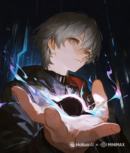 让头发飘动起来，整体形成动态效果。正常速度眨眼 by Hailuo AI Video Generator