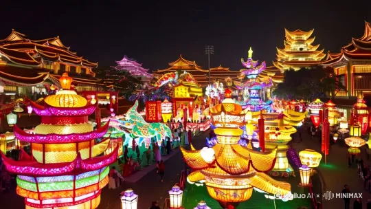 2025自贡灯会: 一场不可错过的视觉盛宴。
在华夏大地的西南一隅，有一座城市，每当夜幕降临，便会绽放出令人惊叹的光芒，那就是自贡。自贡灯会，这一传承千年的文化盛世，犹如一颗璀璨的明珠，吸引着五湖四海的目光，它以独特的彩灯艺术，将传统与现代完美结合，为世人呈现出一场场如梦如幻的视觉盛宴。
在这个元宵节，我来到了自贡灯会。自贡灯会自唐宋时期便开始逐渐兴起，早在唐宋年间，自贡地区就有了新年赏灯的习俗，至清代有“狮灯场市” “灯竿节”等活动，到20世纪初，又渐渐形成了节日的提灯会、闹花灯、放天灯与舞龙灯等活动，逐渐发展成及西南地区民风民俗之大成的灯会。从1964年到2025年，自贡已举办了38届灯会。
踏入2025自贡灯会，我仿佛步入了一个奇幻的彩灯王国，七大主题区，各具特色，共同编织出一幅绚丽多彩的画卷，在这里，每一盏灯都承载着独特的故事与情感，每一个主题区都为我打开一扇通往不同世界的大门。这其中我最喜欢“阆苑仙境”。“阆苑仙境”以中国传统神话故事和仙境传说为蓝本，通过精美的彩灯造型和奇幻的灯光设计，打造出如“青城双姝”等具有“网红爆款”潜质的灯组，将神话中的仙境呈现在我眼前，给人一种如梦如幻，美轮美奂的视觉享受，让我仿佛置身于仙境之中。
七大主题区犹如七颗璀璨的明珠，共同构成了2025自贡灯会的精彩华章。人们都能在这里找到属于自己的惊喜与感动，沉浸在这场无与伦比的视觉盛宴中。 by Hailuo AI Video Generator