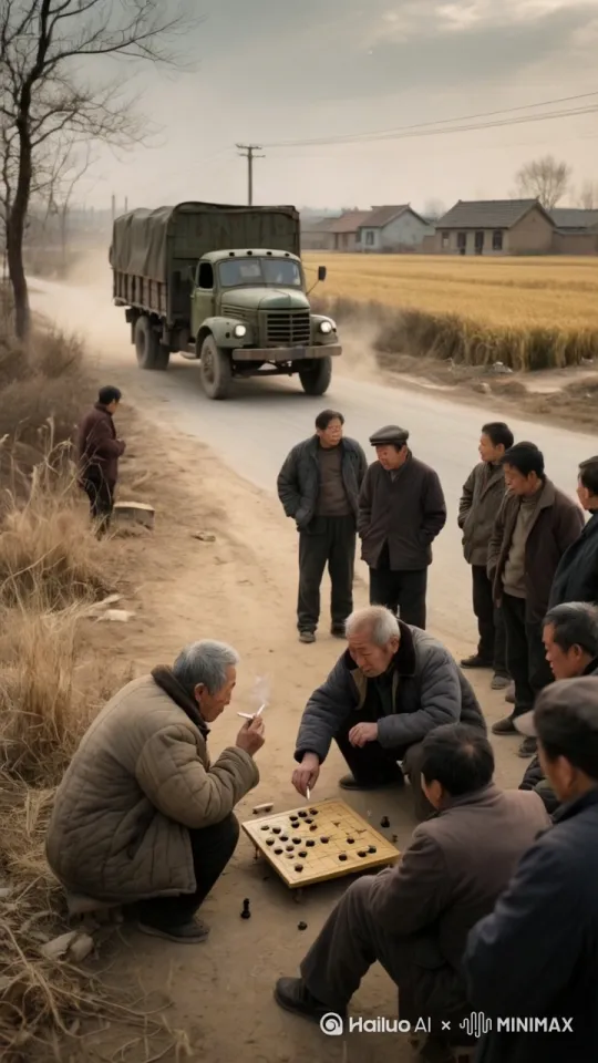 镜头移动，动态跟随，路上出现一辆老解放卡车，让所有人都用中国功夫飞上卡车、跳上卡车
 by Hailuo AI Video Generator