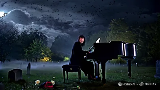 一群嗜血的蚂蚁 被腐肉所吸引
我面无表情 看孤独的风景
失去你 爱恨开始分明
失去你 还有什么事好关心
当鸽子不再象征和平
我终于被提醒
广场上喂食的是秃鹰
我用漂亮的押韵
形容被掠夺一空的爱情
啊 乌云开始遮蔽 夜色不干净
公园里 葬礼的回音 在漫天飞行
送你的白色玫瑰
在纯黑的环境凋零
乌鸦在树枝上诡异的很安静
静静听 我黑色的大衣
想温暖你日渐冰冷的回忆
走过的走过的生命
啊 四周弥漫雾气
啊 我在空旷的墓地
老去后还爱你
为你弹奏肖邦的夜曲
纪念我死去的爱情
跟夜风一样的声音
心碎的很好听
手在键盘敲很轻
我给的思念很小心
你埋葬的地方叫幽冥
为你弹奏肖邦的夜曲
纪念我死去的爱情
而我为你隐姓埋名
在月光下弹琴
对你心跳的感应
还是如此温热亲近
怀念你那鲜红的唇印
那些断翅的蜻蜓 散落在这森林
而我的眼睛 没有丝毫同情
失去你 泪水混浊不清
失去你 我连笑容都有阴影
风在长满青苔的屋顶
嘲笑我的伤心
像一口没有水的枯井
我用凄美的字型
描绘后悔莫及的那爱情
为你弹奏肖邦的夜曲
纪念我死去的爱情
跟夜风一样的声音
心碎的很好听
手在键盘敲很轻
我给的思念很小心
你埋葬的地方叫幽冥
为你弹奏肖邦的夜曲
纪念我死去的爱情
而我为你隐姓埋名
在月光下弹琴
对你心跳的感应
还是如此温热亲近
怀念你那鲜红的唇印
一群嗜血的蚂蚁 被腐肉所吸引
我面无表情 看孤独的风景
失去你 爱恨开始分明
失去你 还有什么事好关心
当鸽子不再象征和平
我终于被提醒
广场上喂食的是秃鹰
我用漂亮的押韵
形容被掠夺一空的爱情 by Hailuo AI Video Generator