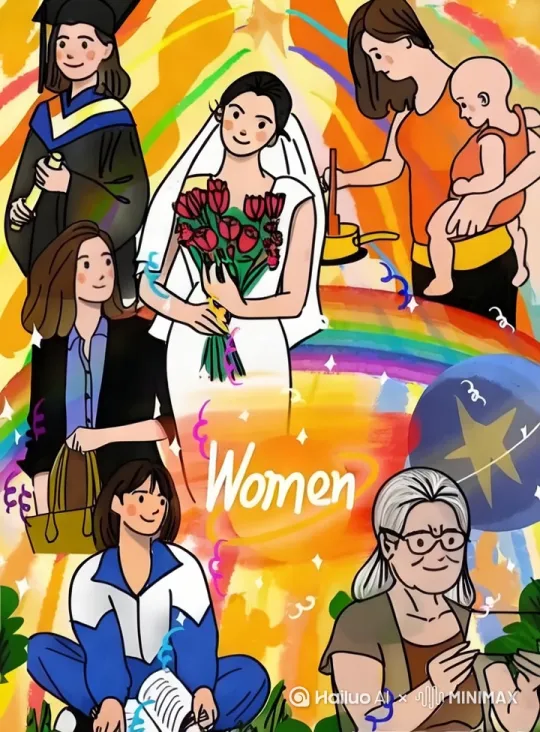 女孩的一生，是一本情节跌宕、满溢温情与力量的书。
 
童年时，她是田野里奔跑的小鹿，对世界充满好奇。彩色的画笔、可爱的玩偶，还有和小伙伴在树荫下分享的糖果，构成了她简单纯粹的快乐天地 。
 
少女时期，校园的钟声和课间的嬉笑打闹是生活的背景音乐。书本上密密麻麻的笔记，藏着她对未来的憧憬，青涩的暗恋在心底悄悄萌芽，像春日里破土的嫩草。
 
步入成年，她踏入社会，怀揣梦想在职场拼搏。高跟鞋的哒哒声，是她努力的节奏。遭遇挫折时的泪水，成功时的欢呼，都成为她成长路上的印记。
 
后来，她或许会遇见携手一生的爱人，共同建立温暖的小家。新生命的降临，让她的世界变得更加柔软又坚韧，从此有了无尽的牵挂与守护的力量。
 
岁月流转，她成为了家中的主心骨，用智慧和爱支撑着家庭的港湾。在平淡日子里，她收获了亲情的回馈，也领悟到生活的真谛。女孩的一生，从天真烂漫到成熟睿智，每一个阶段都绽放着独有的光芒。 by Hailuo AI Video Generator
