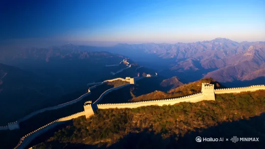我要飞跃长城，我要飞跃泰山，我要飞跃珠穆朗玛峰！ by Hailuo AI Video Generator