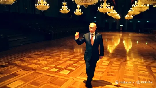 生成普京跳广场舞[推出,上升,下摇] by Hailuo AI Video Generator