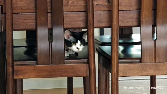 左摇，右移，跟随。小猫慢慢选出来。 by Hailuo AI Video Generator