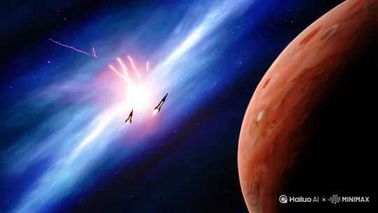 《满江红·星际独白》
——马斯克的史诗之叹
 
星际狂歌，惊雷裂、星舟贯日。
抬望眼、焚膏继晷，十年创世 。
万仞火星开洞府，千钧火箭擎天志。
笑贪婪、物理定乾坤，真如铁 ！
 
硅谷血，商海叱；
关税刃，豺狼啸 。
 
叹经天纬地，捧犬之耻 。
九死未销星舰骨，三生不改银河誓 。
待重来、万舰破云霄，星河沸 ！ by Hailuo AI Video Generator