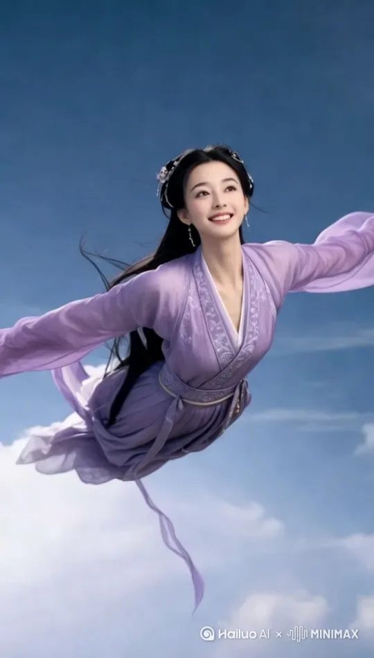 动起来，人物向后旋转，飞向远方 by Hailuo AI Video Generator