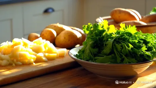 帮我制作一个土豆脆皮烤肠的，3分钟短视频，视频里面要加上介绍制作方法配上字幕。 by Hailuo AI Video Generator