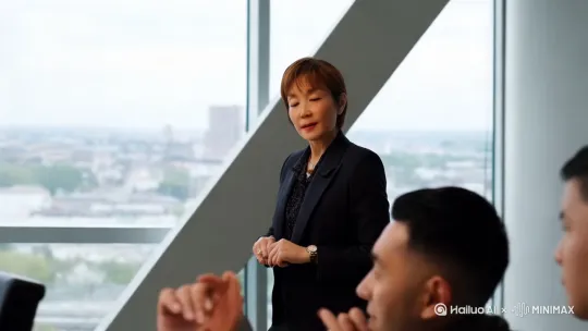 一位美女在一家IT公司做主管 by Hailuo AI Video Generator