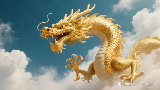 图片中的龙急速飞向远方[拉远,右摇] by Hailuo AI Video Generator
