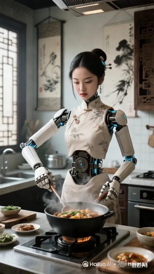 女孩在做饭 by Hailuo AI Video Generator