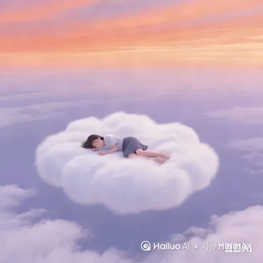 晚风轻抚，云朵慢慢漂浮[右摇,变焦推进] by Hailuo AI Video Generator