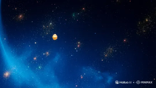 主体背景宇宙，一个细胞导猴子一群猴子到文明，从部落文明到科技文明从科技文明到毁灭。 by Hailuo AI Video Generator