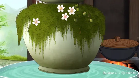 【人间烟火】
青苔爬上陶制水缸的腰身
梨花落进漂着花瓣的清水里
老奶奶掀开杉木锅盖的刹那
柴火在灶膛里噼啪作响
应和着山雀的清啼
腊肉与新笋在铁锅中翻滚
蒸腾的热气模糊了雕花窗棂 by Hailuo AI Video Generator