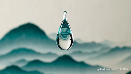 制作一个视屏，我想放在所有讲课视频的最前端，然后类似于电影开头，万达影业的开头，"水滴打破MATHIANG"，然后利用水墨画呈现，最后呈现出来MATHIANG by Hailuo AI Video Generator