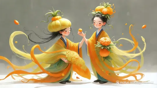人物翩翩起舞，[拉远,上升,下摇]手拉手旋转相拥[推进,上升] by Hailuo AI Video Generator