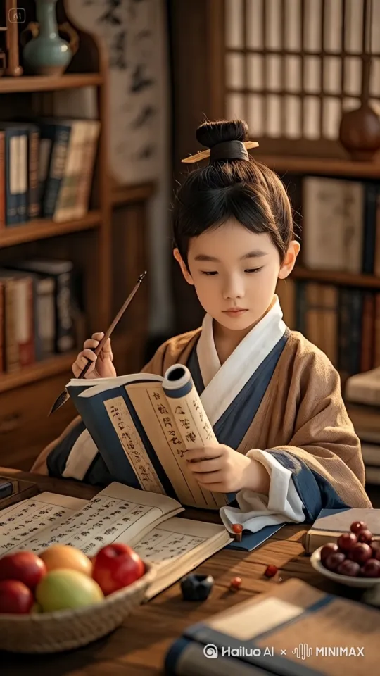 小孩子在读书，朗朗有声 by Hailuo AI Video Generator