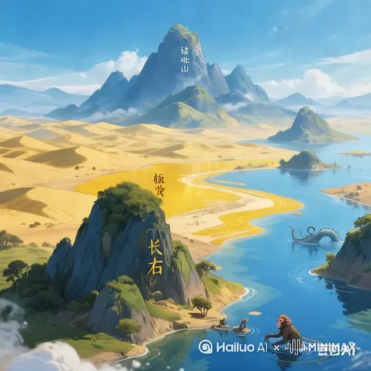 、水流动，镜头拉远 by Hailuo AI Video Generator