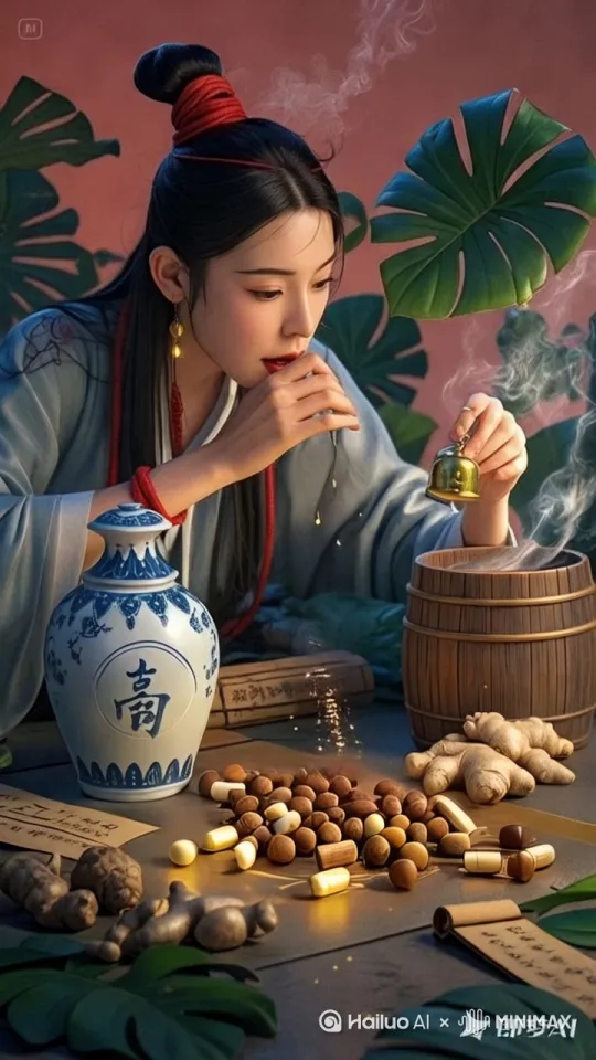 美女吃这药，还叹气摇头[右移,左摇,跟随] by Hailuo AI Video Generator