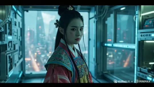[左移,右摇,跟随]时装秀 by Hailuo AI Video Generator