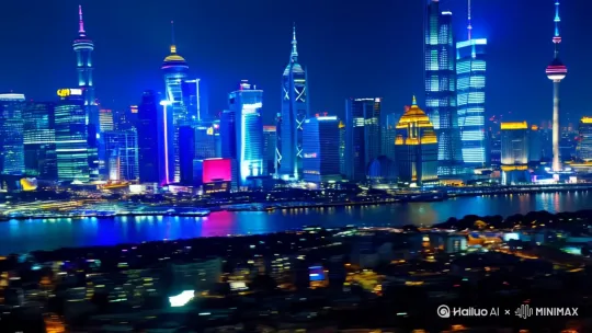 一走去看看上海的夜景 by Hailuo AI Video Generator