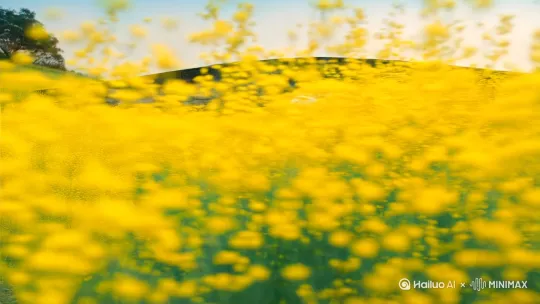 **分镜4:上学路上**
*时长:15秒*
- **镜头**:横移长镜头
- **场景**:穿过开满油菜花的田埂→青石拱桥→挂着"好好学习"标语的校门
- **人物动作**:
1. 扶起摔倒的幼儿园小朋友
2. 接过老奶奶的菜篮子
3. 与相遇的同学互敬队礼
- **细节**:书包侧袋露出卷边的《雷锋日记》 by Hailuo AI Video Generator
