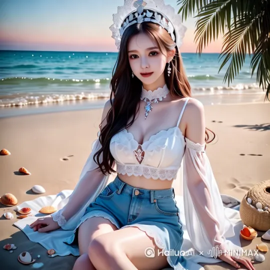 16:9画面比例但带有圆角
添加胶片颗粒和划痕
轻微的色彩偏移和光晕
过曝的高光
暖色调滤镜
偶尔出现短暂的闪烁效果


帮我生成视频：腿在动，身子朝着右边转头微笑，抛媚眼 by Hailuo AI Video Generator