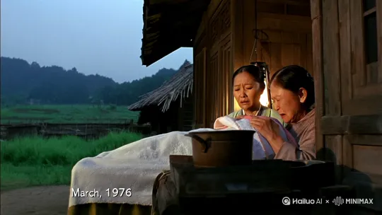 1976年3月一个小女孩出生在江南农村的一户人家，女孩双腿先下，母亲难产，接生婆为女孩子的堂奶奶，父亲一直希望是个男孩，在产房外焦急等待。 by Hailuo AI Video Generator