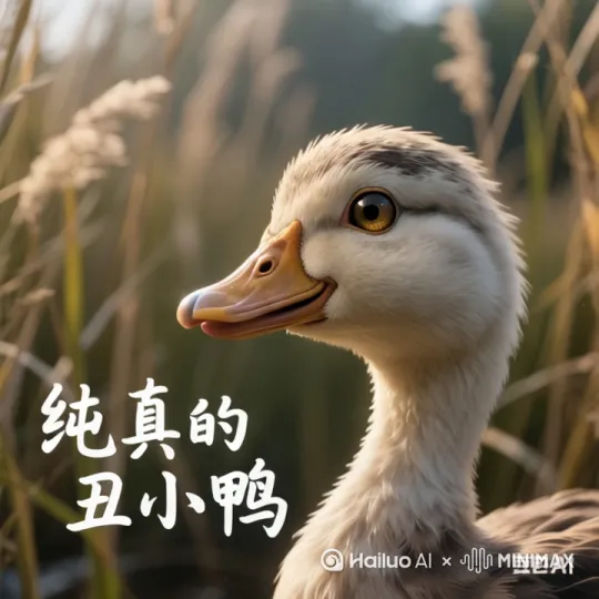 当前是一只丑小鸭，通过视频美颜效果，逐渐变成一只白天鹅 by Hailuo AI Video Generator
