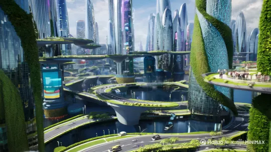 未来科幻都市 by Hailuo AI Video Generator