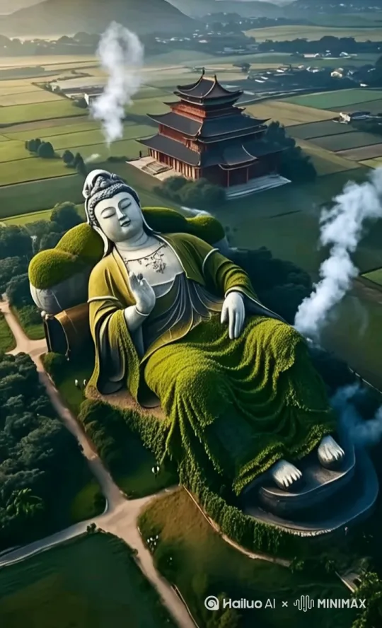 佛像坐起来，双手合十， by Hailuo AI Video Generator