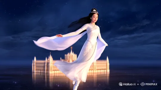 常鹅仙子飞向月宫 by Hailuo AI Video Generator