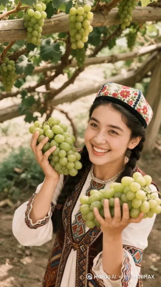 [拉远,上升,下摇]少女转身后看着镜头，裙摆随着少女的转身而旋转 by Hailuo AI Video Generator