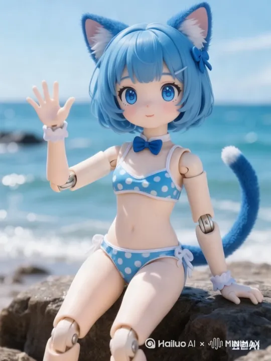 女孩站起来[变焦拉远]，向我走来 by Hailuo AI Video Generator