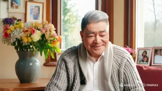爷爷奶奶：早上好！祝您健康长寿！ by Hailuo AI Video Generator