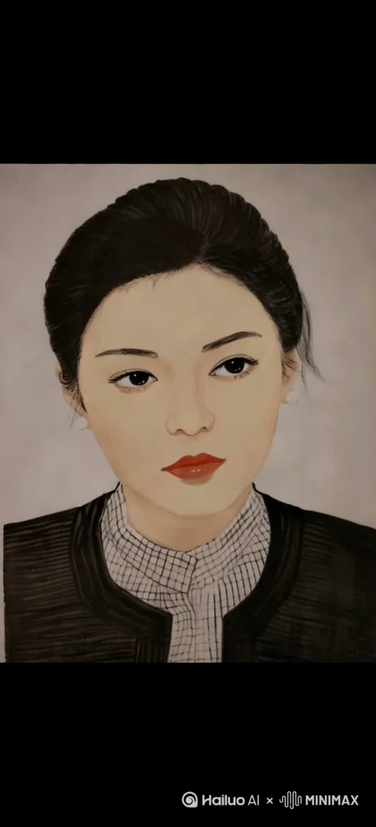 //角色慢慢转过头，露出点点微笑，风轻轻吹过鬓角的发丝，周围光线偏暗，画面感很强要有3D效果。 by Hailuo AI Video Generator