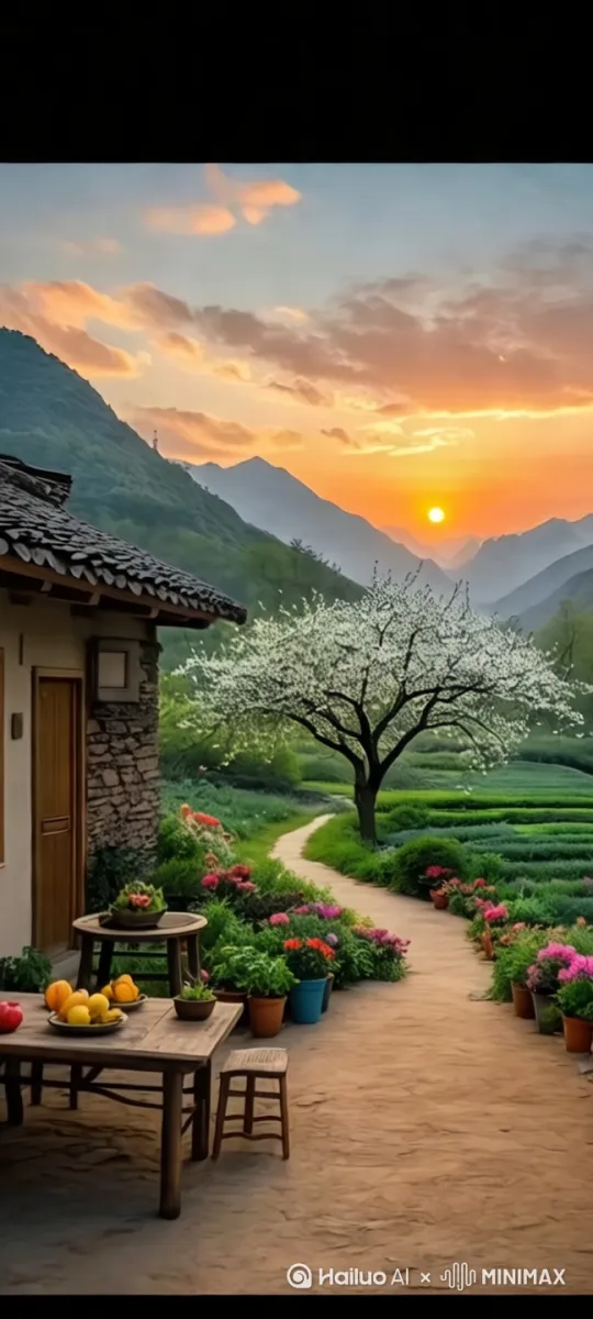 把这张图生成一张动态风景[右摇,变焦推进]视频， by Hailuo AI Video Generator