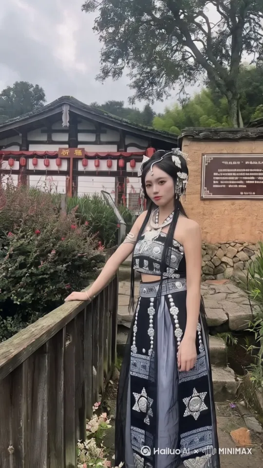 女人抬起手[推进]，然后手上升起一团火[上升]，最后把火扔出去[拉远] by Hailuo AI Video Generator