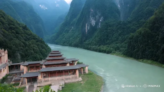 帮我制作一个贵州旅游视频，突岀贵州的山水自然景观，阳明文化，红色文化，茶叶酒文化，天然，原生态少数民族风情特色，让人流连忘返，乐不思蜀！ by Hailuo AI Video Generator