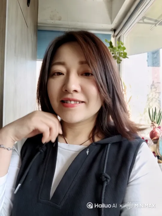 图片中的女人微微一笑很倾城，慢慢地转过头去，头发突然生长起来，头发上发了芽，开出了小小的几多茉莉花，一阵微风从窗外吹进来，茉莉花瓣缓缓地飘落，在图片上渐渐地消失[右移,左摇,跟随] by Hailuo AI Video Generator