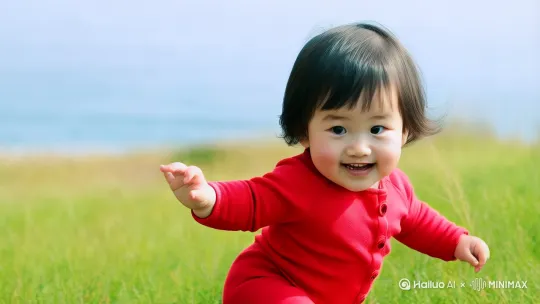 让萌娃走动起来 by Hailuo AI Video Generator