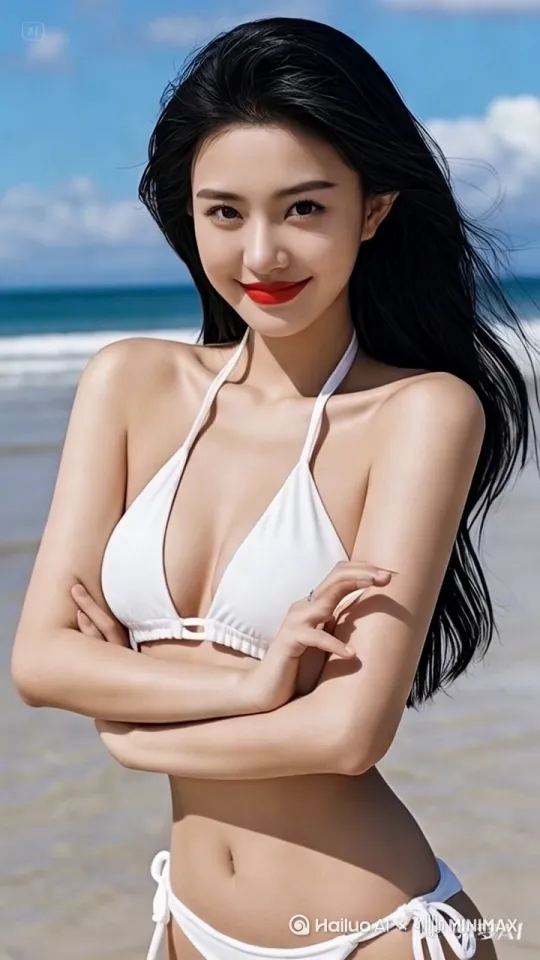 [右摇,变焦推进]画面美女微微侧身，迎着画面走来。性感、妖娆、摄人心魄。 by Hailuo AI Video Generator