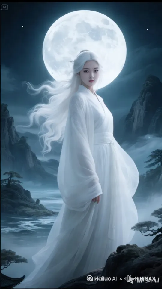 镜头聚焦神话中的山海境界，仙女双手快速结印，身体周围的光影开始微微扭曲。仙女的身体逐渐变得透明，最终完全融入山海境界之中，只留下浓雾微微升起。 by Hailuo AI Video Generator