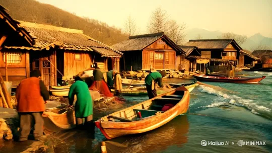 洱海边的小渔村 by Hailuo AI Video Generator
