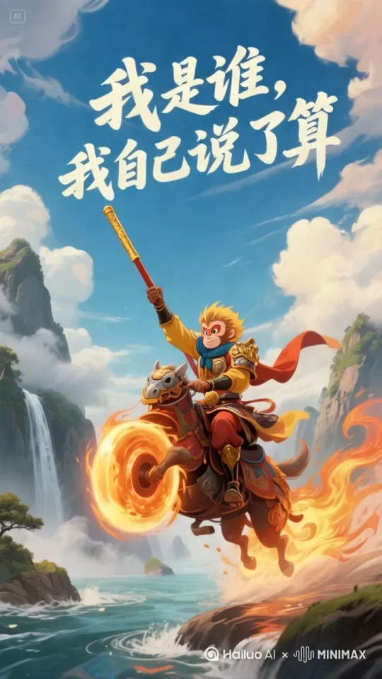 孙悟空灵活变身为蜜蜂，穿梭花间。 by Hailuo AI Video Generator