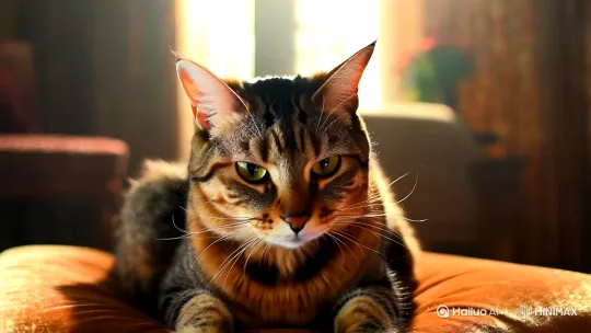 一只狸花猫正在打王者荣耀 by Hailuo AI Video Generator