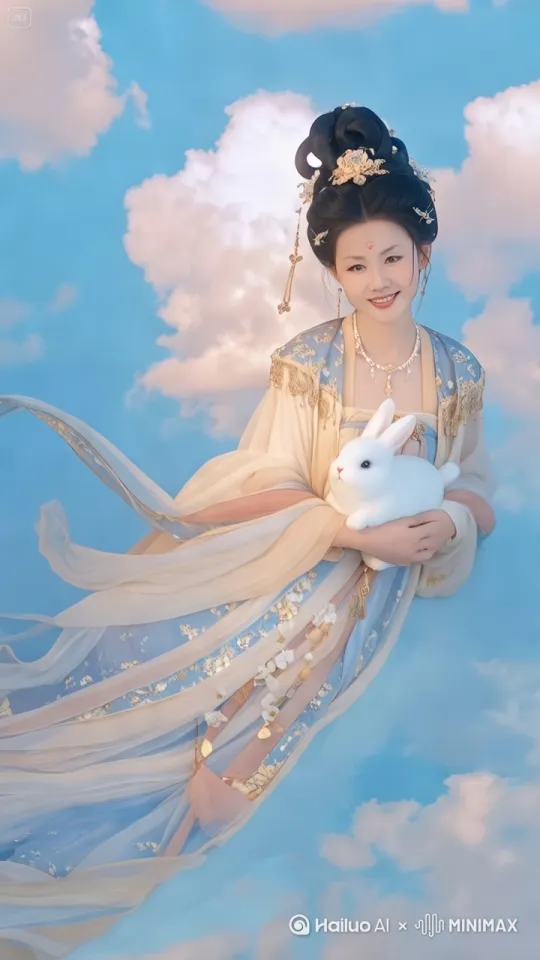 女子快速自由向前自由飞行，镜头跟随移动，快速移动画面 by Hailuo AI Video Generator