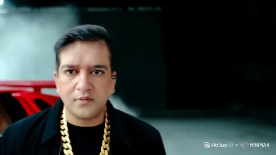 A cinematic HD video scene begins with a slow zoom-in on a man use my reference image, approximately 40 years old, fair-skinned and clean-shaven, standing in a confident, powerful pose in front of a glossy red Ferrari F40. He’s dressed in a sleek black jacket and trousers, with a thick gold chain around his neck that catches the light. His hairstyle is sharp, stylish, and modern — portraying a bold rapper look.
As the zoom continues, a smooth camera pans circles slightly around him, highlighting his swagger and charisma. He stares directly at the camera with a cool, composed expression as ambient hip-hop music builds in the background.
Suddenly, the scene shifts focus to the Ferrari F40 behind him — the car roars and drifts in slow motion, spinning with tires screeching and generating thick, white smoke. A low angle pan follows the car as it completes a dramatic arc, its red body gleaming under cinematic lighting with sparks and reflections adding flair. Smoke billows and swirls around the man, who remains calm and centered amidst the chaos.
The camera alternates between close-up shots of the man’s gold chain and eyes, and wide-angle pans capturing the full dramatic drift of the Ferrari in the background. Occasional flashes of light, like passing neon or urban city flares, reflect off both the car and his jewelry, enhancing the music video aesthetic.
The scene ends with a slow zoom-out, fading into the smoke as the beat drops — leaving a bold, unforgettable impression of a powerful rapper and his raw street energy. by Hailuo AI Video Generator